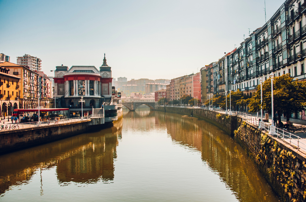 Bilbao's riverside: A colorful fusion of history and urban life