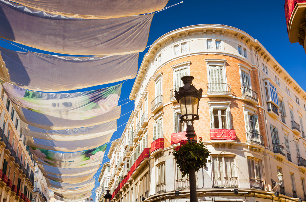 The charming Calle Larios street in Málaga's historic center