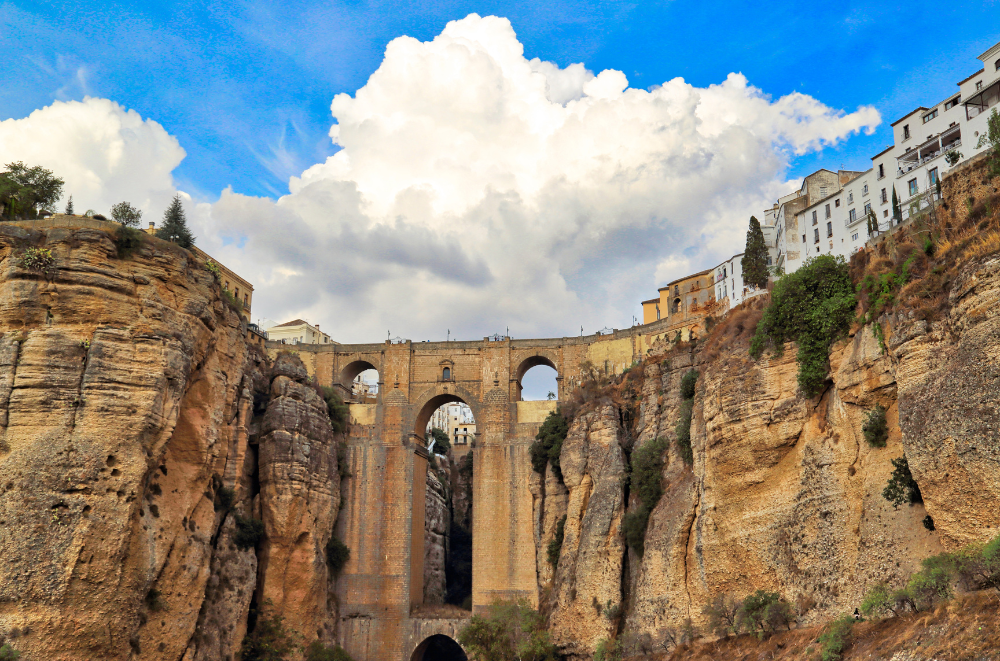 Puente Nuevo bridge in Ronda over a gorge